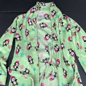 Girl’s Penguin Robe with inside & outside closures
